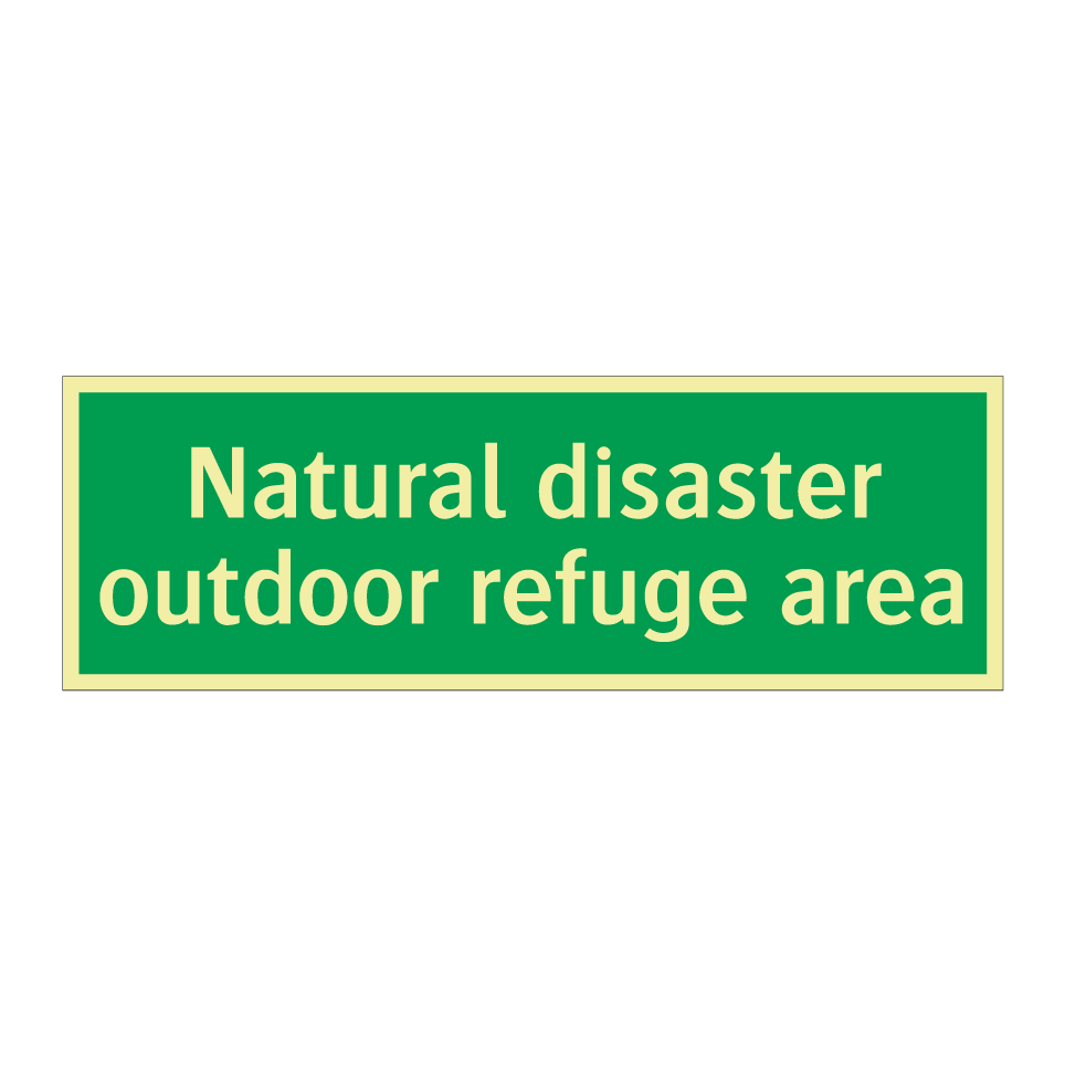 Natural disaster outdoor refuge area