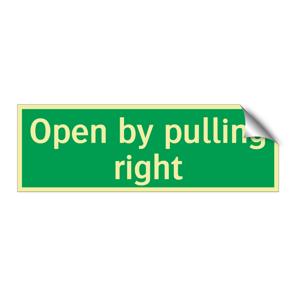 Open by pulling right