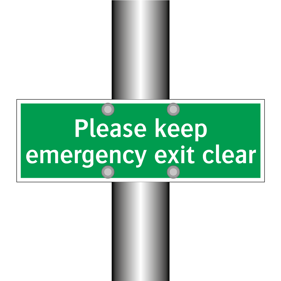 Please keep emergency exit clear