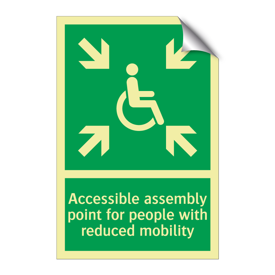 Accessible assembly point for people with reduced mobility