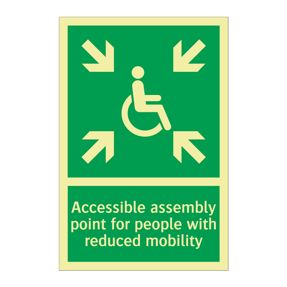 Accessible assembly point for people with reduced mobility