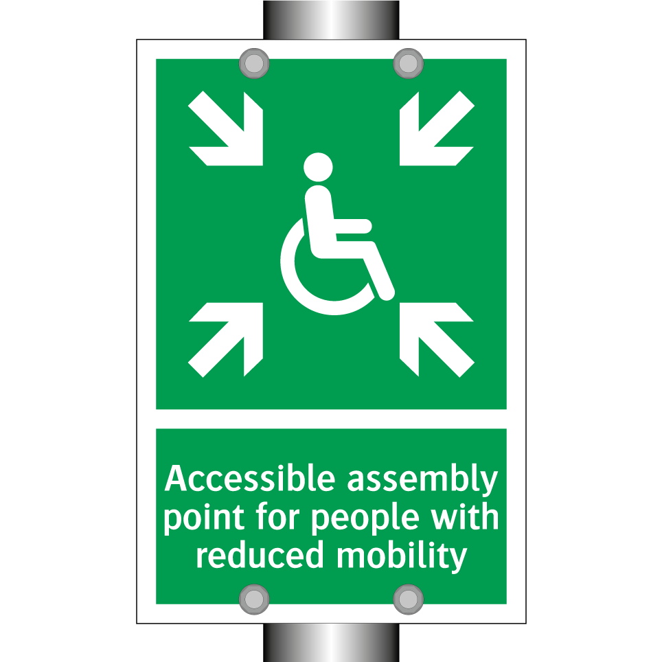 Accessible assembly point for people with reduced mobility