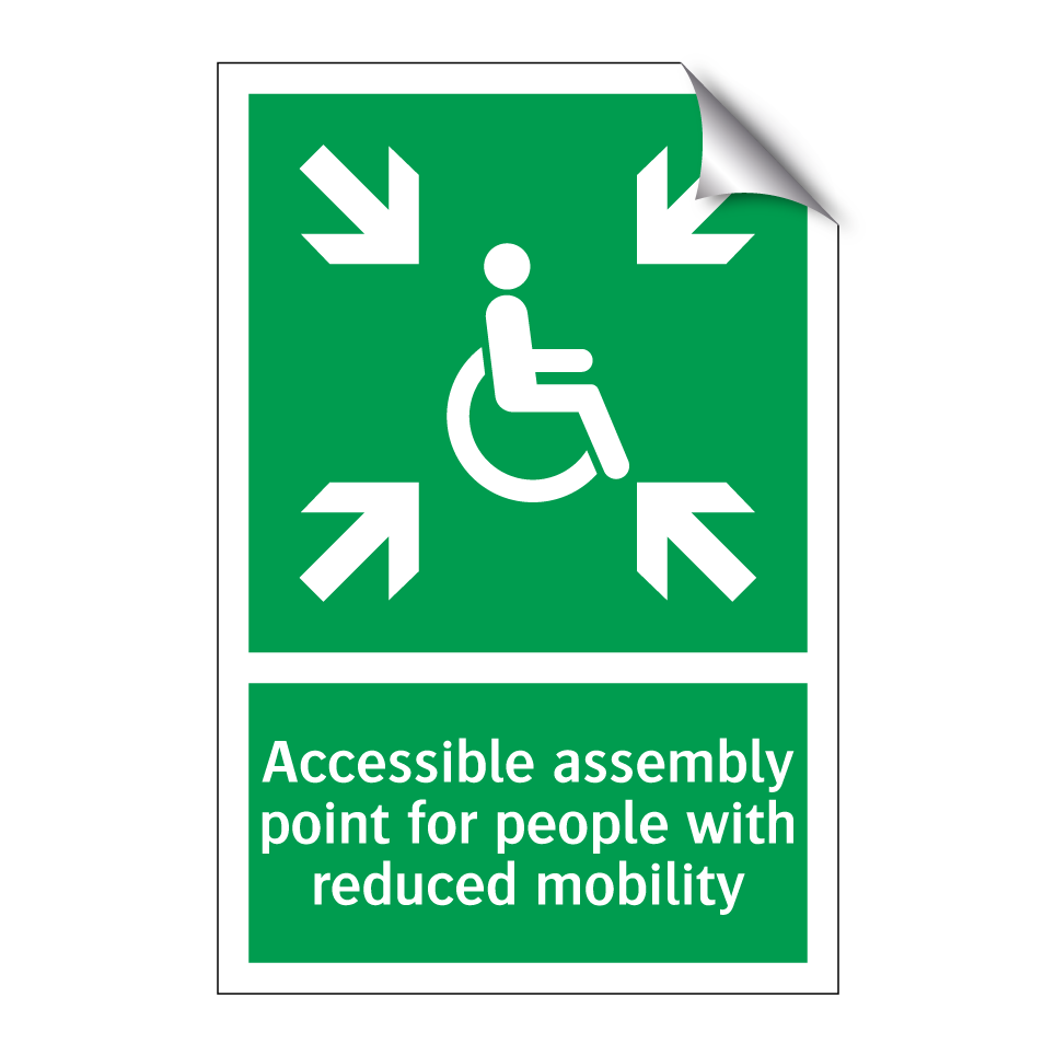 Accessible assembly point for people with reduced mobility