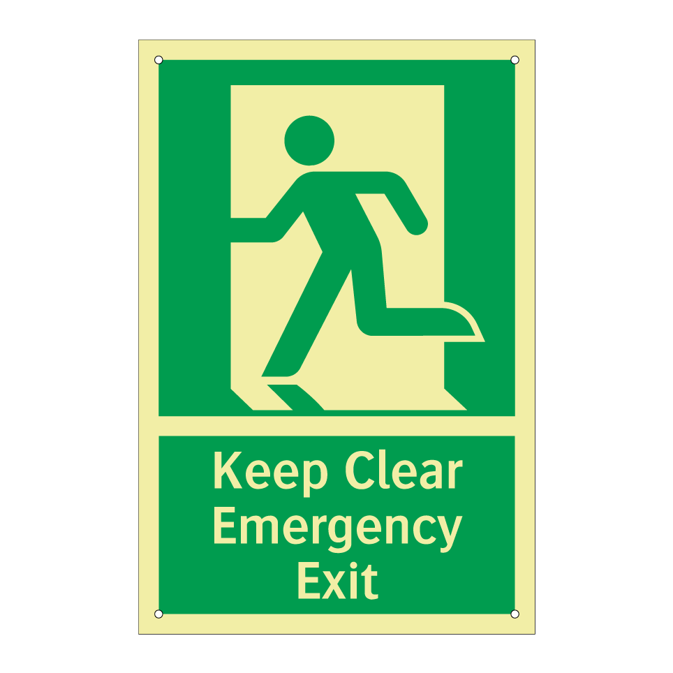 Keep Clear Emergency Exit