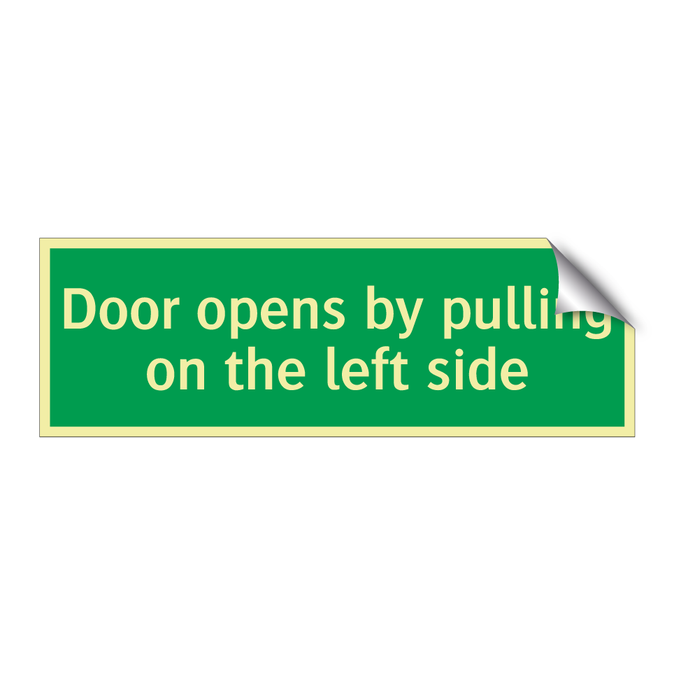 Door opens by pulling on the left side