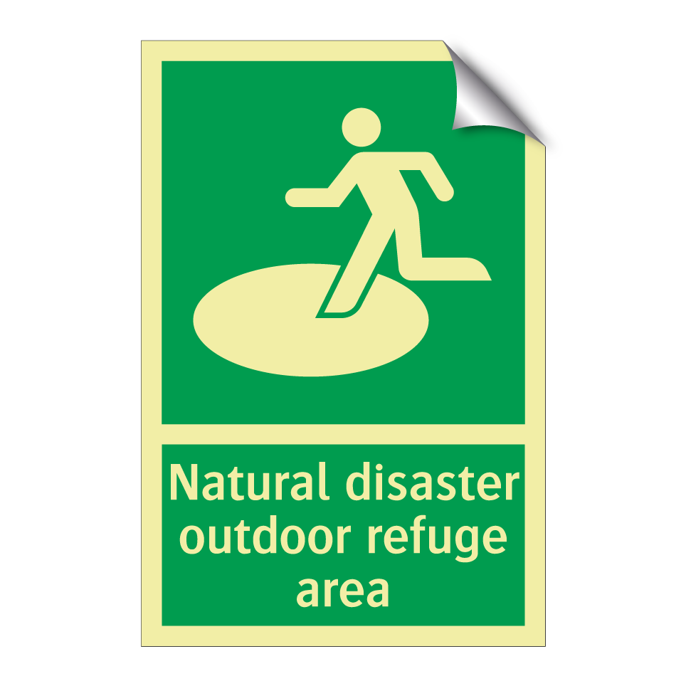 Natural disaster outdoor refuge area