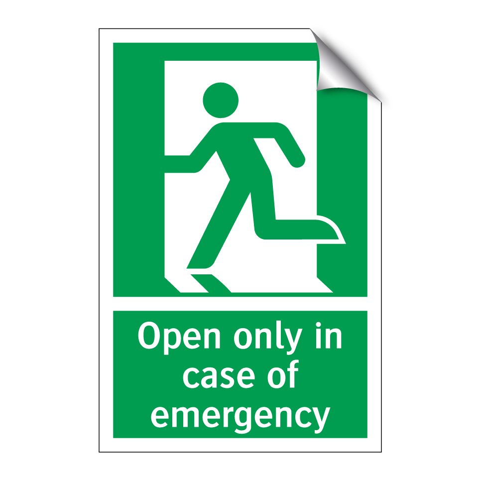 Open only in case of emergency