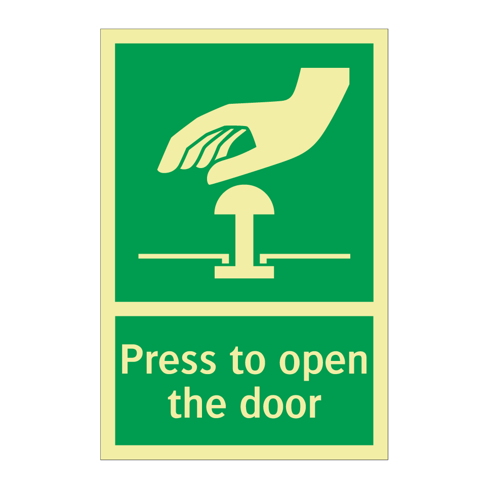 Press to open the door