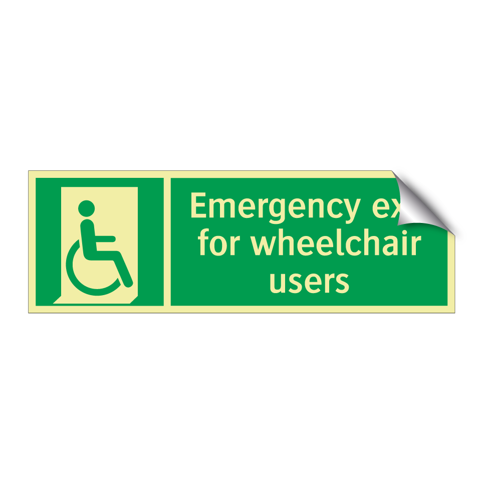 Emergency exit for wheelchair users