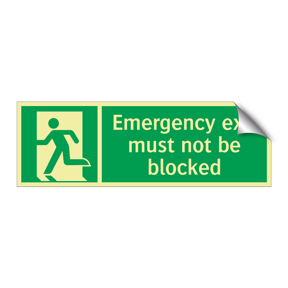 Emergency exit must not be blocked