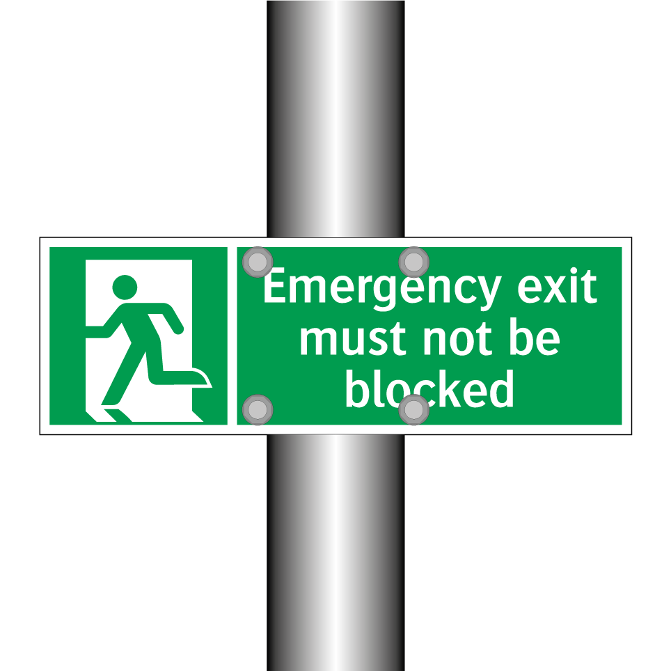 Emergency exit must not be blocked