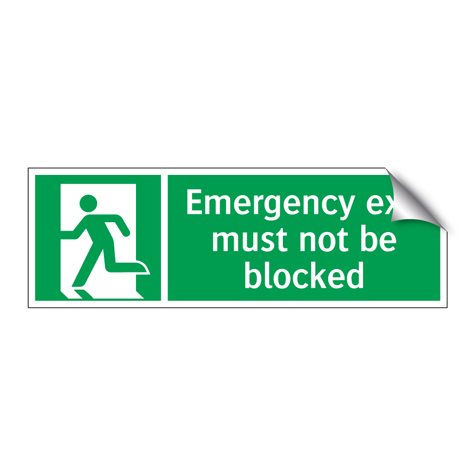 Emergency exit must not be blocked