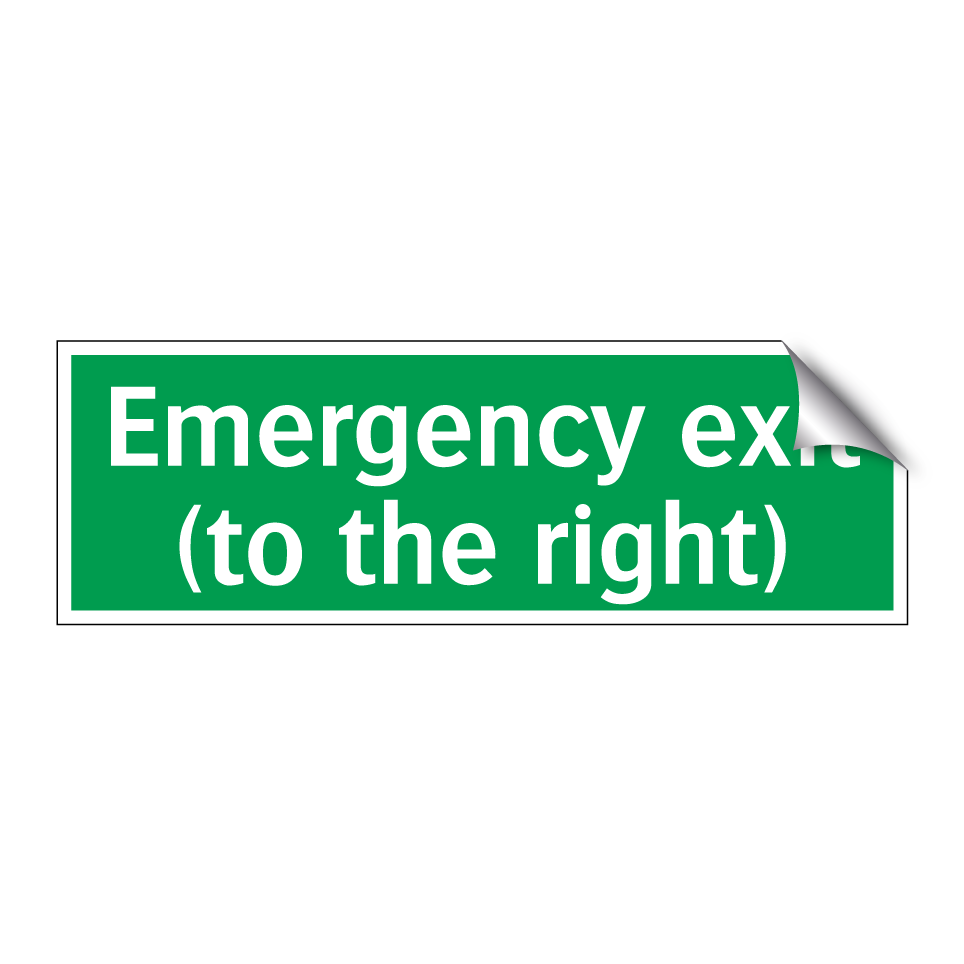 Emergency exit (to the right)