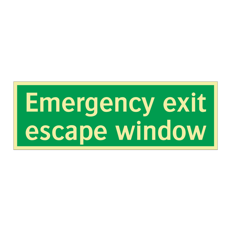 Emergency exit escape window