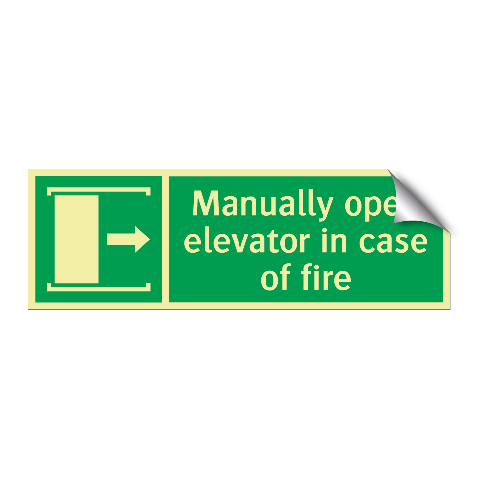 Manually open elevator in case of fire