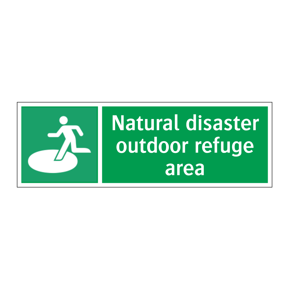 Natural disaster outdoor refuge area