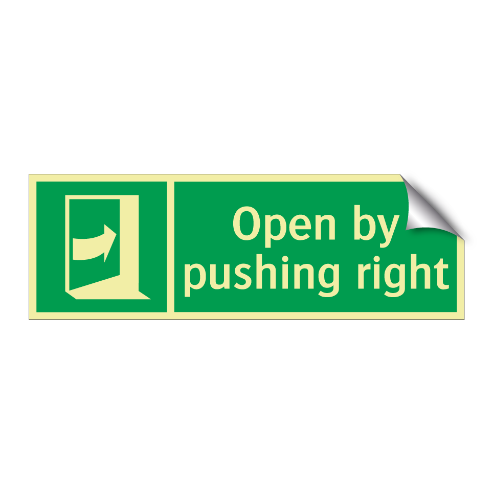 Open by pushing right