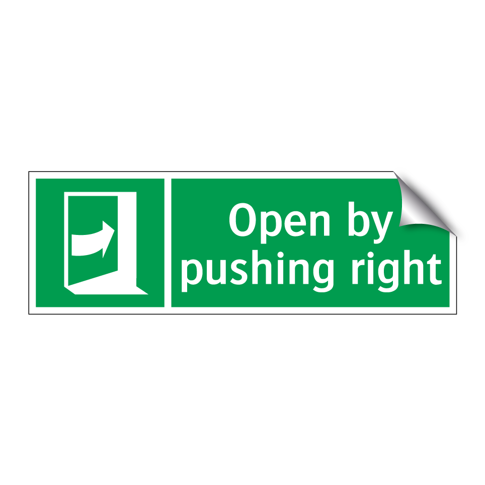 Open by pushing right