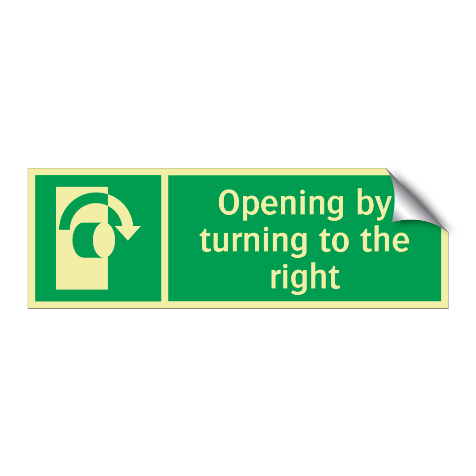 Opening by turning to the right