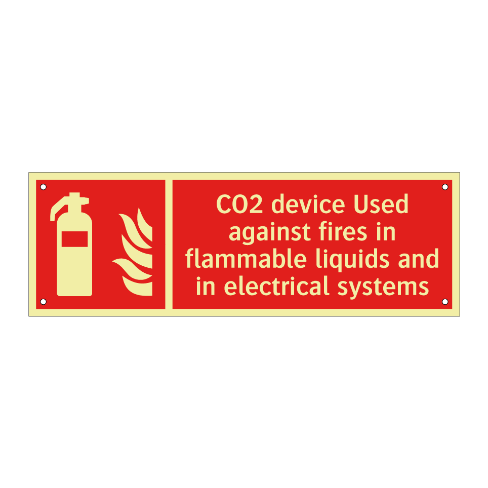 CO2 device Used against fires in flammable liquids and in electrical systems