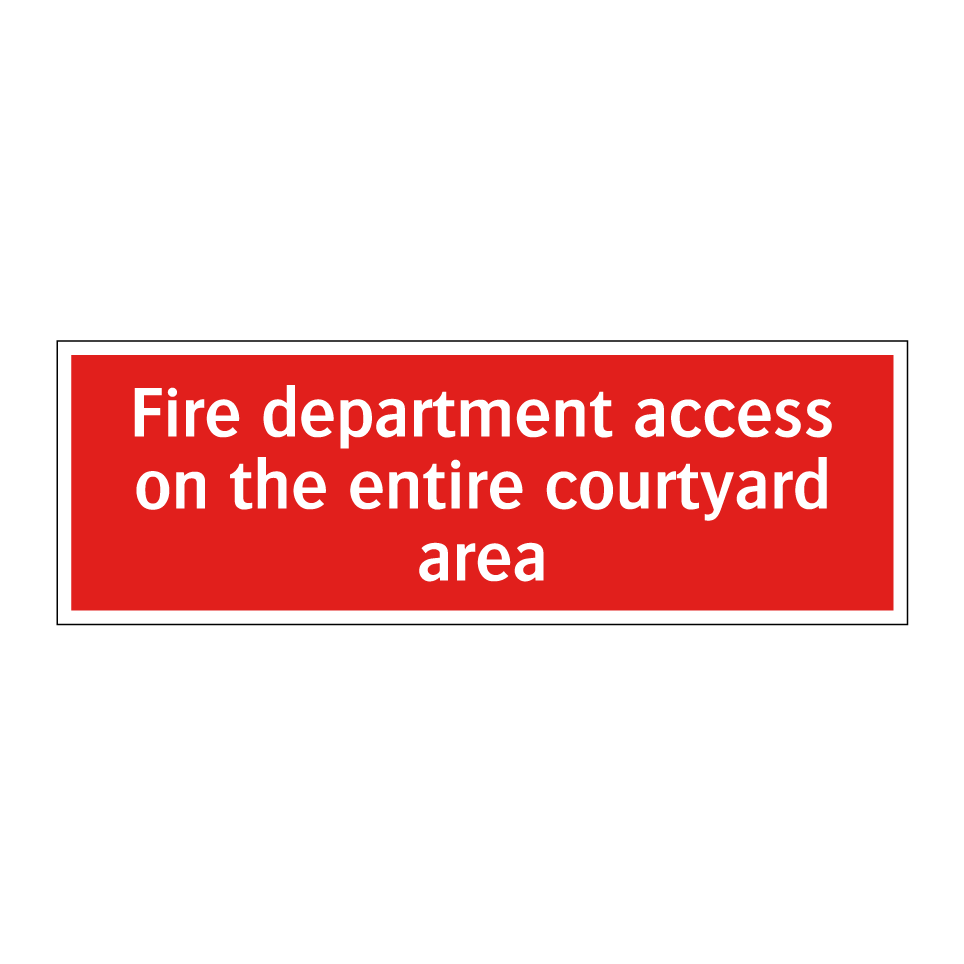 Fire department access on the entire courtyard area