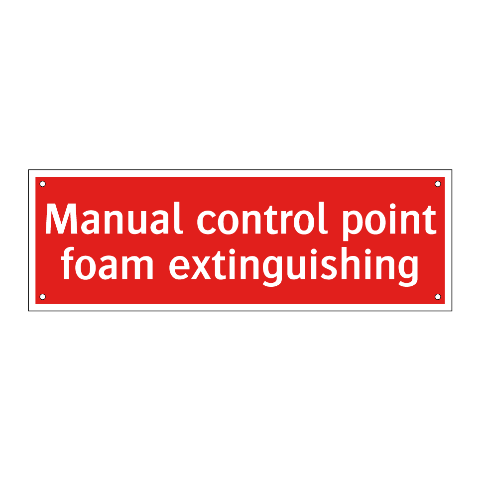 Manual control point foam extinguishing