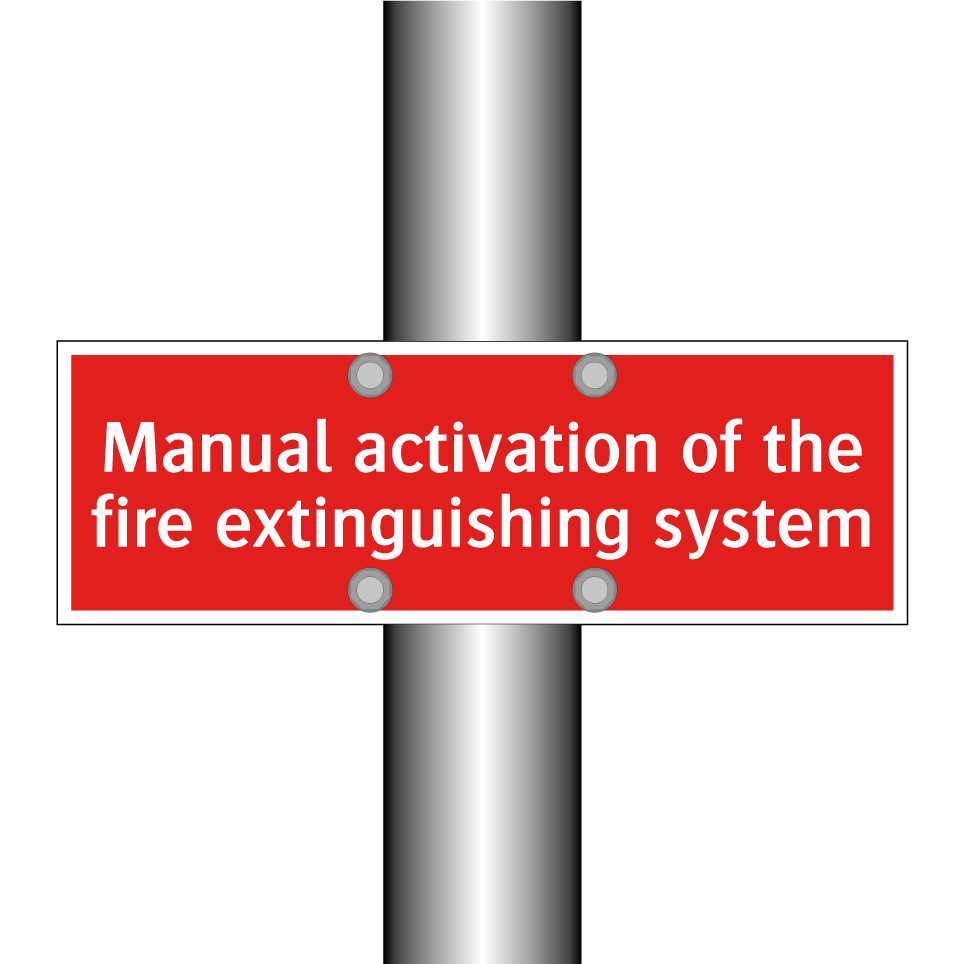 Manual activation of the fire extinguishing system