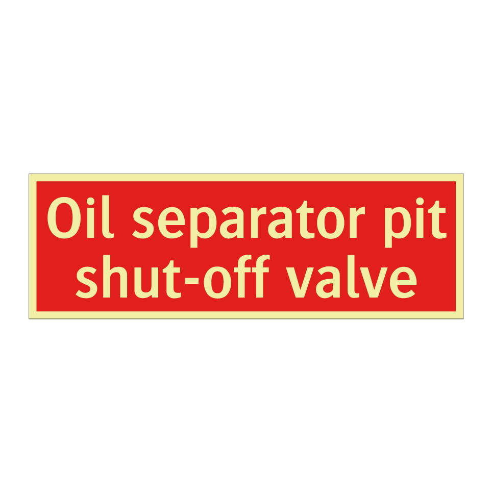 Oil separator pit shut-off valve