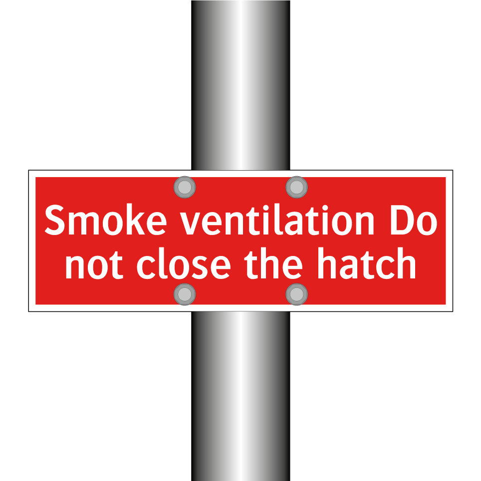 Smoke ventilation Do not close the hatch