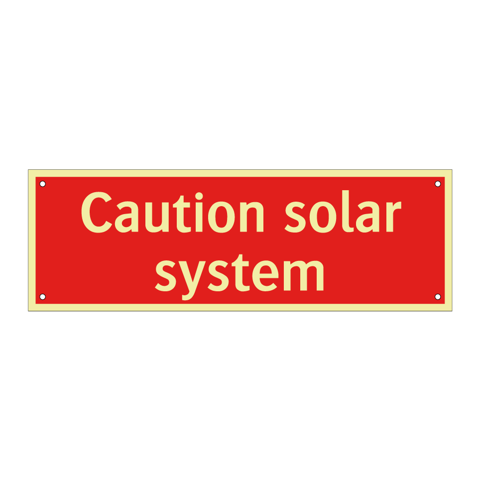 Caution solar system