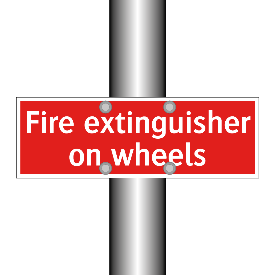 Fire extinguisher on wheels