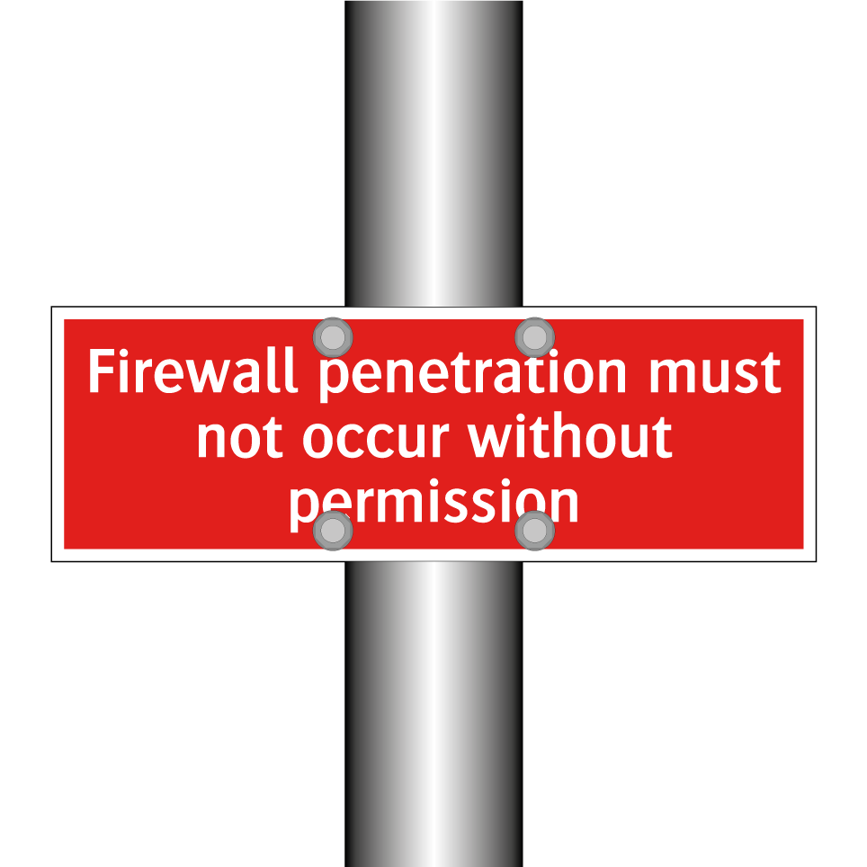 Firewall penetration must not occur without permission
