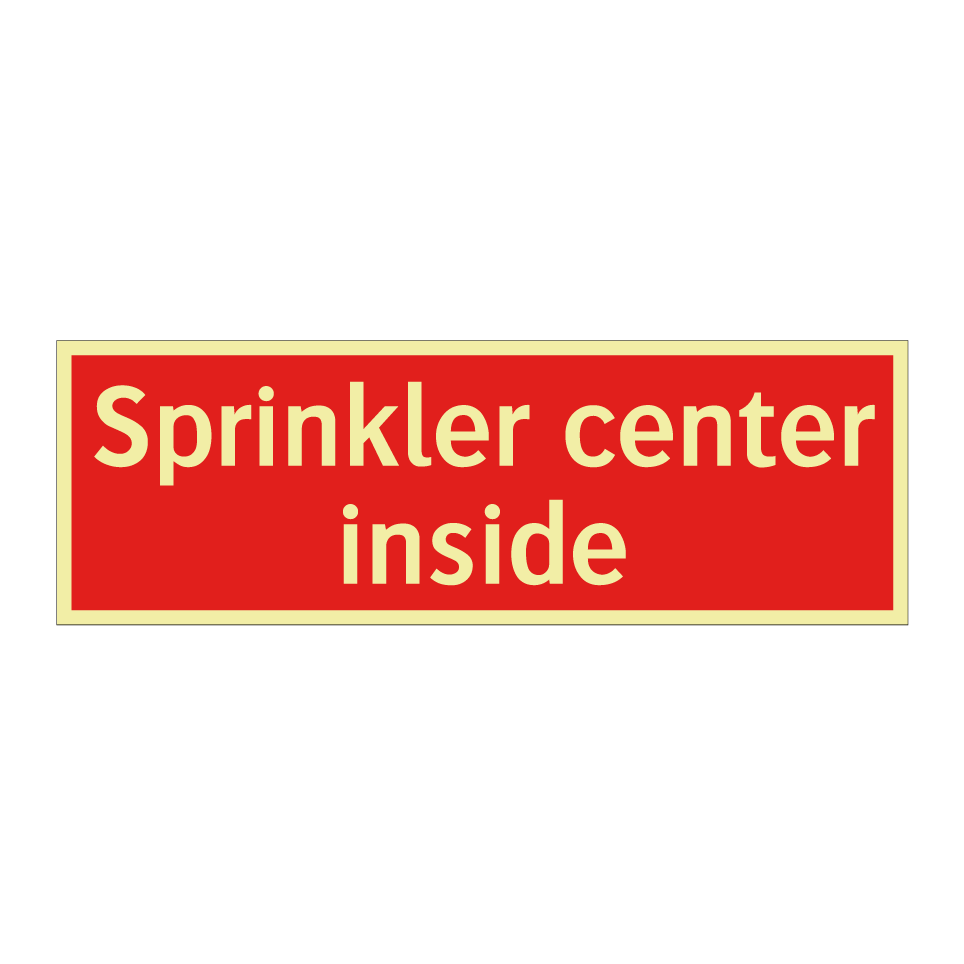 Sprinkler center inside