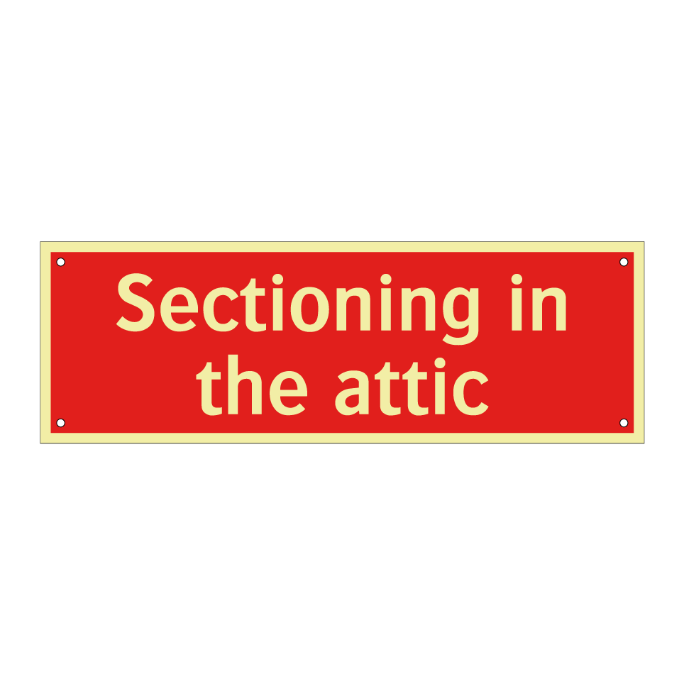 Sectioning in the attic