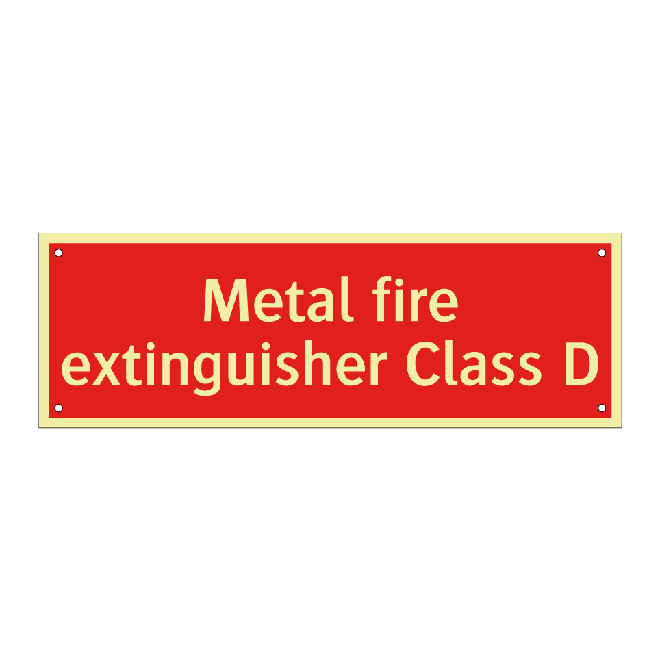 Metal fire extinguisher Class D