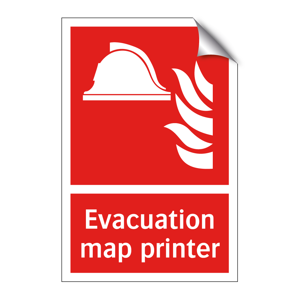 Evacuation map printer