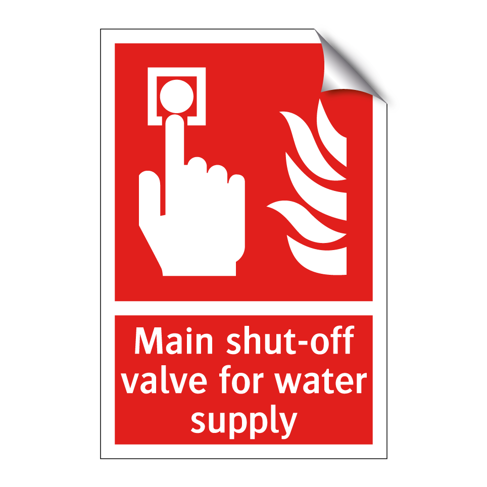 Main shut-off valve for water supply
