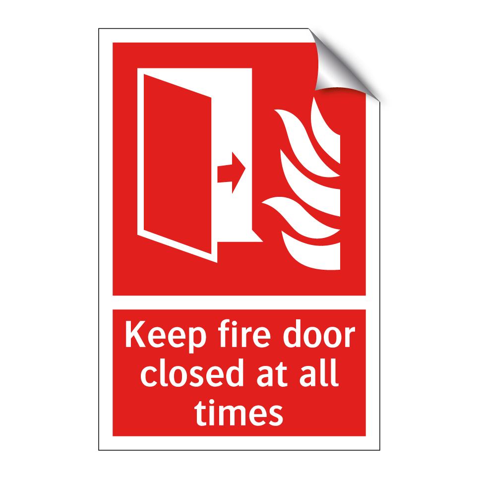 Keep fire door closed at all times
