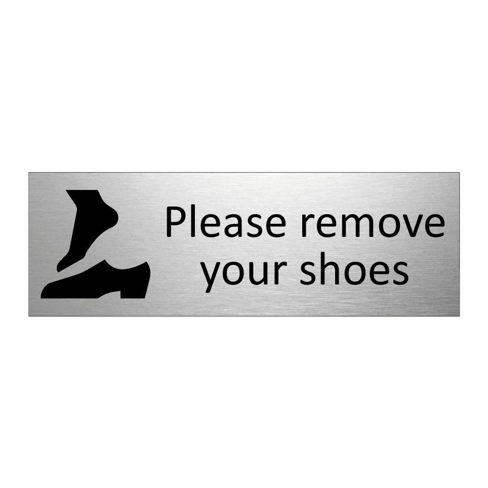 Please remove your shoes