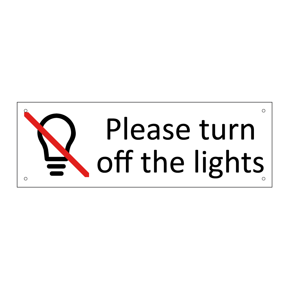 Please turn off the lights