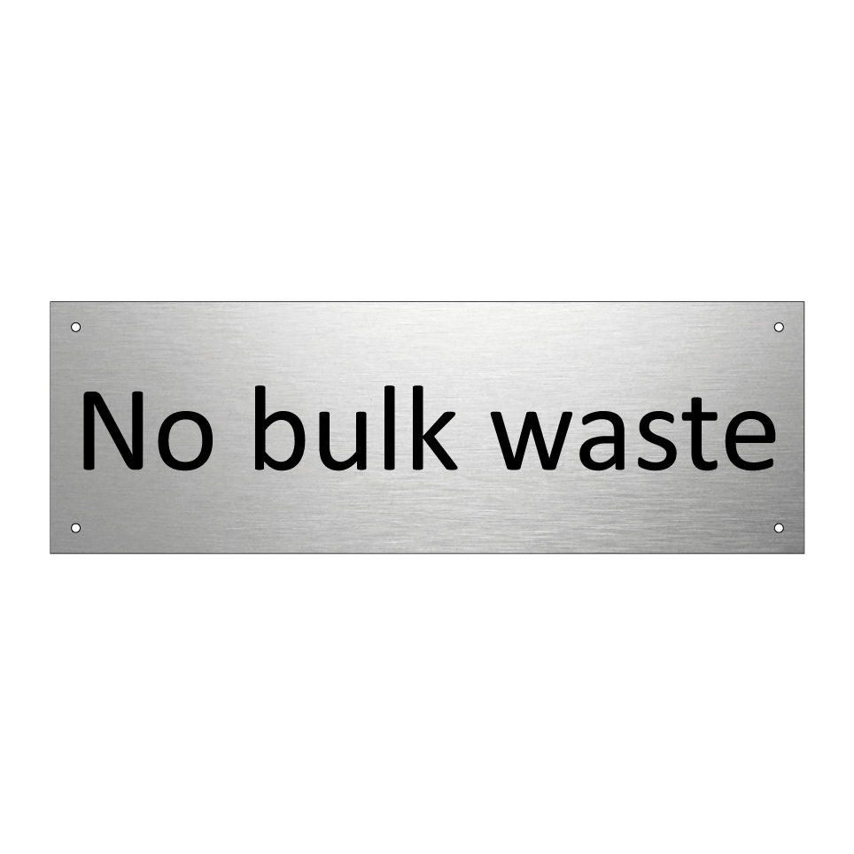 No bulk waste