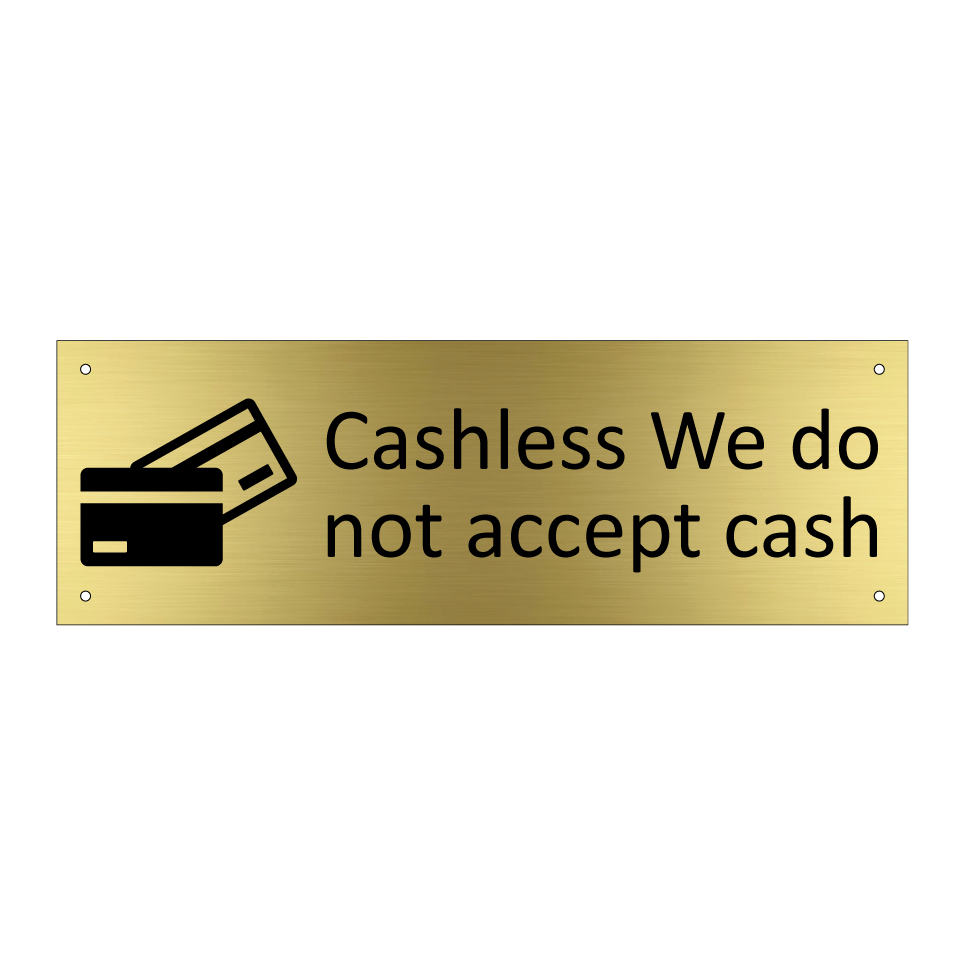 Cashless We do not accept cash