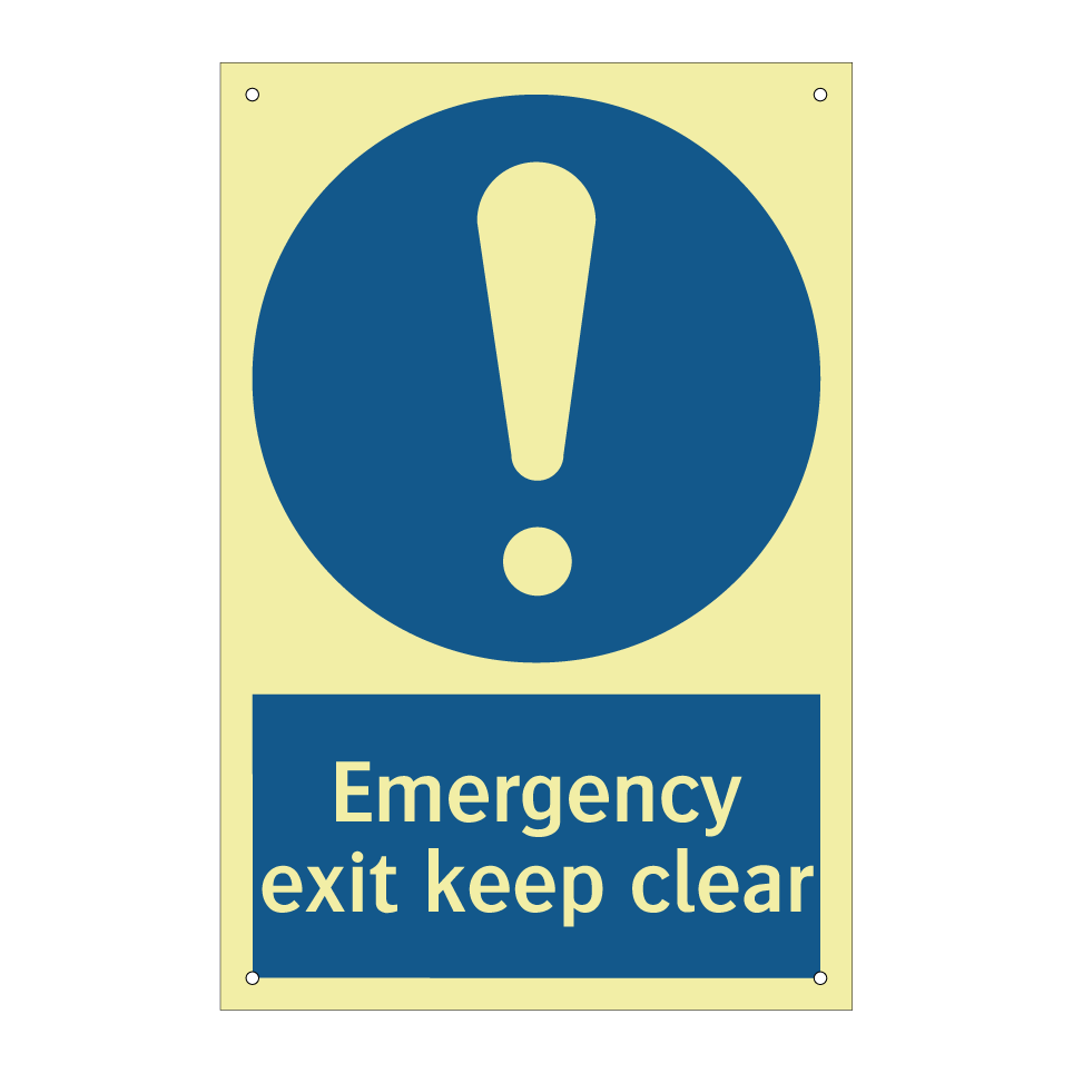 Emergency exit keep clear