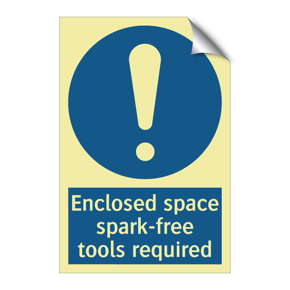 Enclosed space spark-free tools required