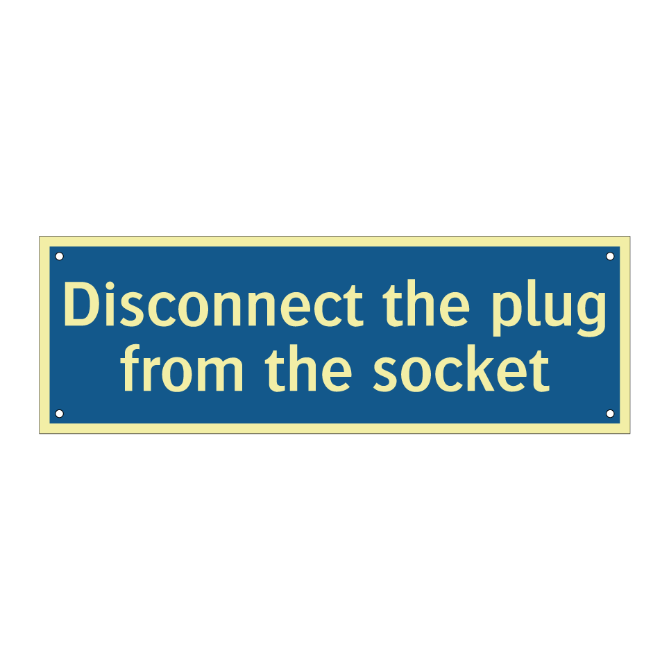 Disconnect the plug from the socket