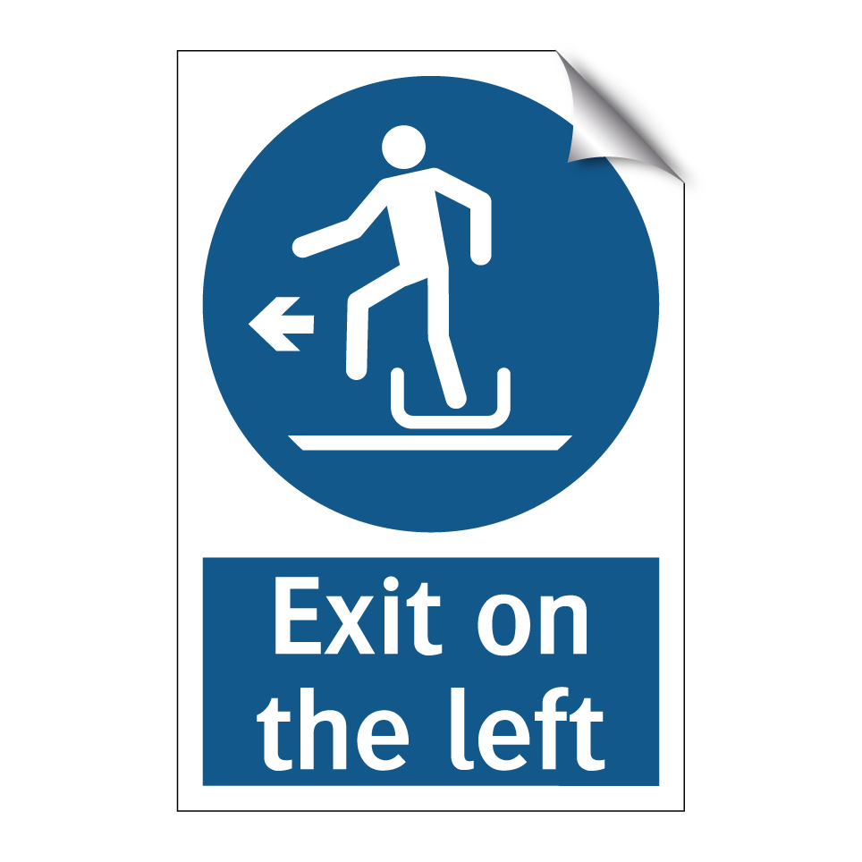 Exit on the left