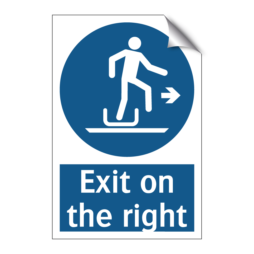 Exit on the right
