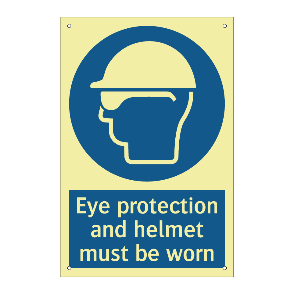Eye protection and helmet must be worn