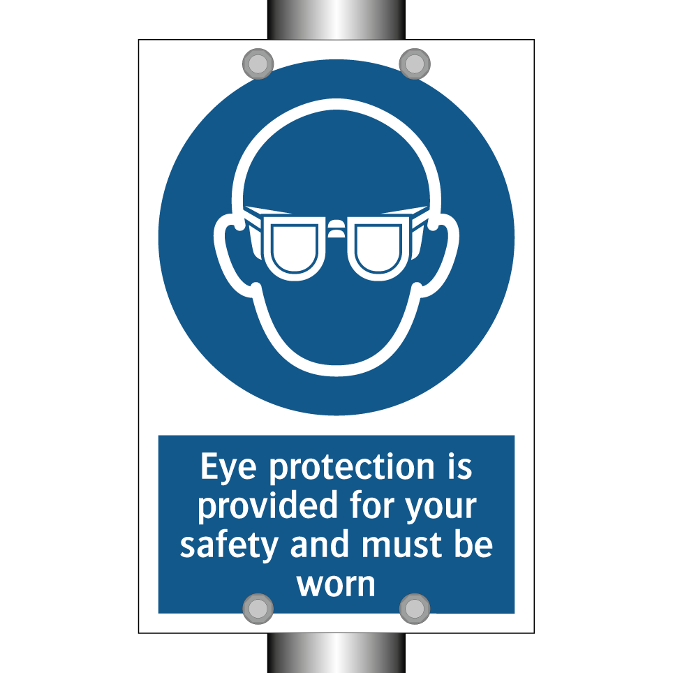 Eye protection is provided for your safety and must be worn