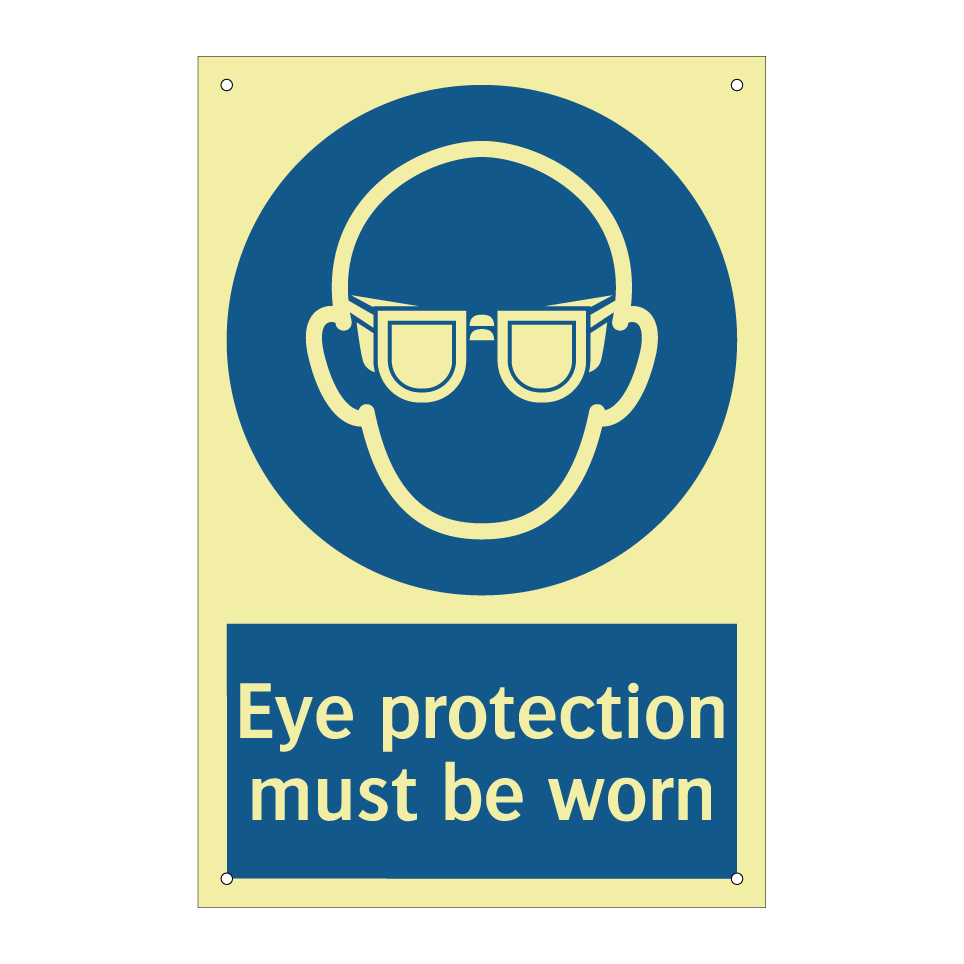 Eye protection must be worn